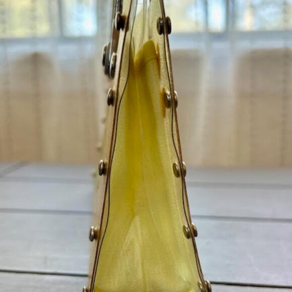 Nini Ong Vintage Lucite Handbag Encased Flowers Clear Acrylic Purse - Picture 5 of 7